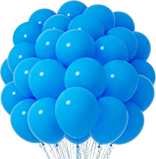 Voircoloria Blue Balloons, 66pack 12inch Blue Latex Party Balloons for Birthday Baby Shower Graduation Wedding Gender Reveal Anniversary Bachelorette Party Decorations