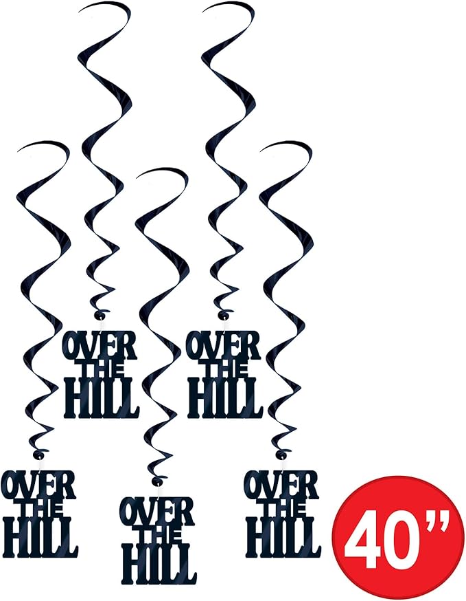 Beistle 10 Piece Over The Hill Party Decorations Hanging Swirls Whirls