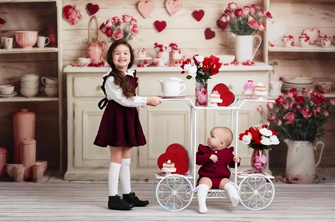 Kate Kitchen Photography Backdrop Children Sweet Kitchen Photo Background Birthday Party Photo Booth Props, 10x10ft