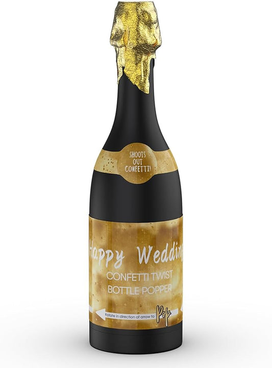 POPUPARTY Champagne Bottle Party gold confetti Popper - 15.3'' (1 Pc.) - for Birthday, graduation，Celebration, Wedding, New Year, Party Decoration