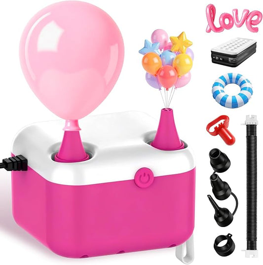 3 in 1 Balloon Pump Electric,Balloon Pump,Electric Air Pump,Quick-Fill Inflator/Deflator Pumps for Party Decoration Balloon, Pool, Floats, Air Mattress Bed, Swimming Ring