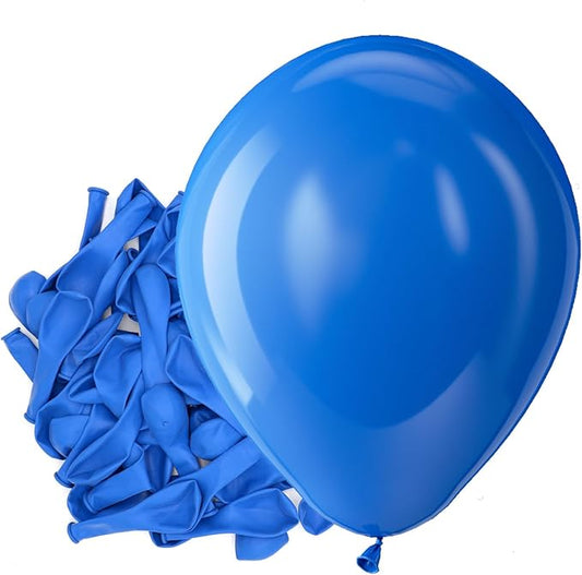 Bezente Royal Blue Latex Party Balloons - 150 Pack 5 inch Round Helium Matte Dark Blue Balloons for Graduation Men Birthday Gender Reveal Wedding Under The Sea Ocean Theme Boho Party Decorations