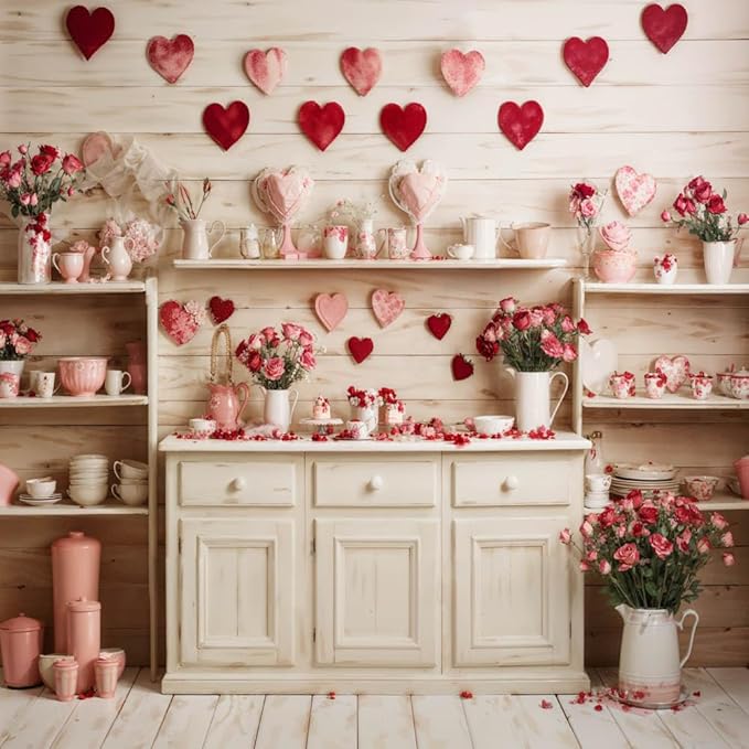 Kate Kitchen Photography Backdrop Children Sweet Kitchen Photo Background Birthday Party Photo Booth Props, 10x10ft