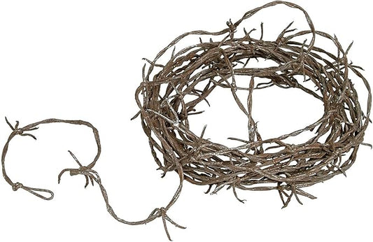 Beistle S00115AZ2 Rusty Barbed Wire Garland 2 Piece, Brown