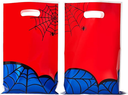 Yzzhaoo 30 Pcs Spider Goodie Bags Party Favors Bags with Handles for Birthday Party Theme Chiristmas Halloween Candy Bag Treat Cookie Gift bags