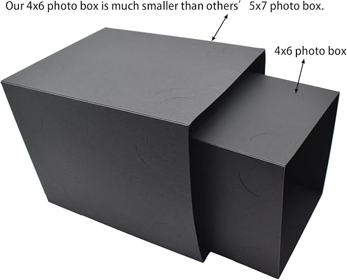 8pcs Photo Centerpiece for Table 6 Inch Photo Frame Box Centerpiece for Birthday Retirement Graduation Party Decoration, Black
