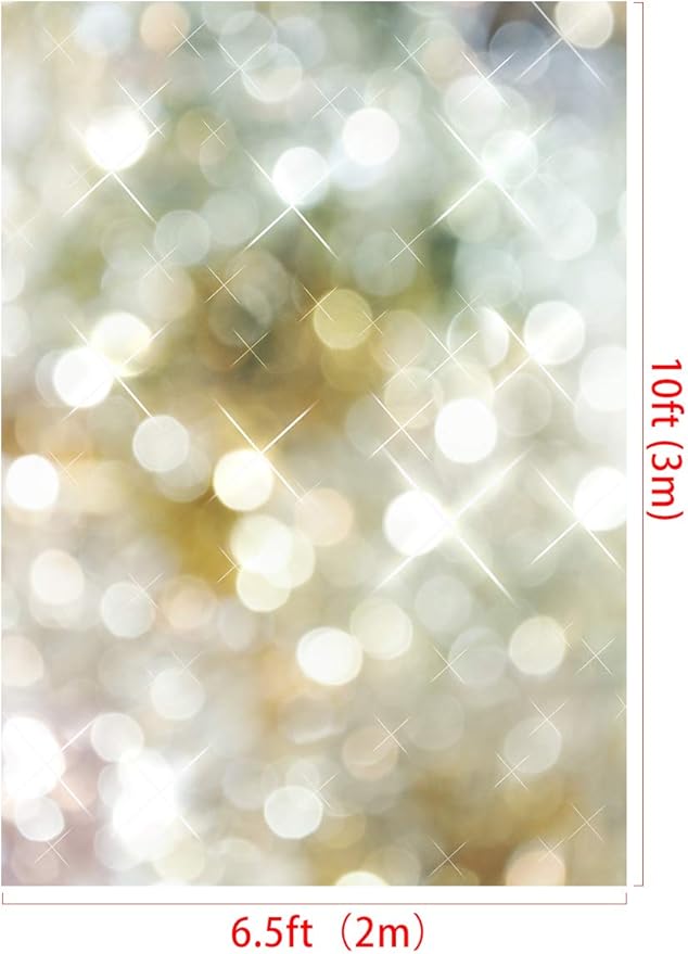 Kate 6.5x10ft Bright Bokeh Photography Backdrop Golden Background for Birthday Party Baby Shower Photo Studio Props