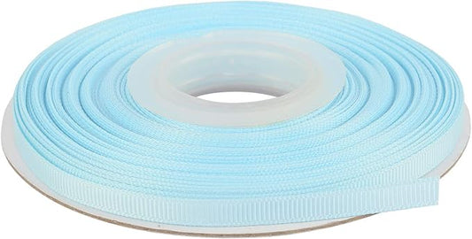 Ribbonitlux 1/4" Wide Solid Grosgrain Ribbon 25 Yards (305-Light Blue）, Set for Gift Wrapping, Party Decor, Sewing Applications, Wedding and Craft