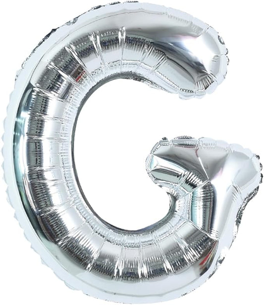 TONIFUL 40 Inch Large Silver Letter G Balloons, Foil Mylar Big Letter Balloons for 2026 New Year Eve Graduation Wedding Baby Shower Birthday Party Anniversary Supplies Decorations