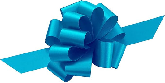 Turquoise Decorative Gift Pull Bows - 5" Wide, Set of 10, Christmas, Gift Bows, Spring, Wreath, Swag, Garland, Gift Basket, Presents, Birthday, Fundraiser, Summer, Easter