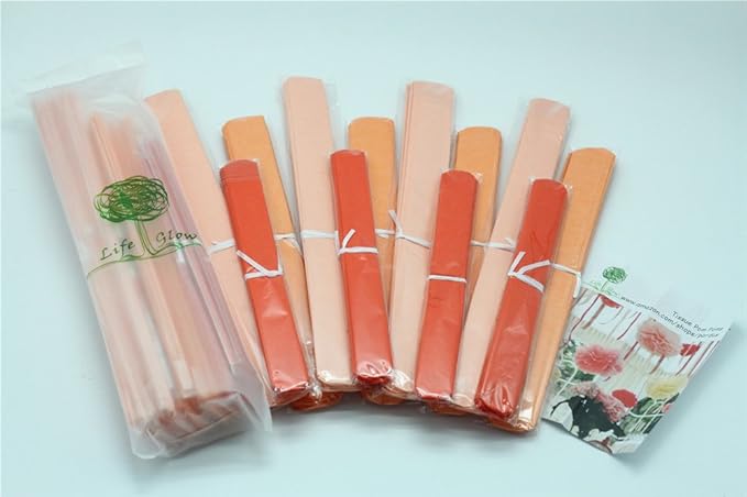 12Pcs Pom Poms of 10" 12" 14" Tissue Paper Craft Pom Poms Kit Tissue Paper Flowers Wedding Decorations for Wedding, Birthday, Baby Shower, Nursery Decor-Orange