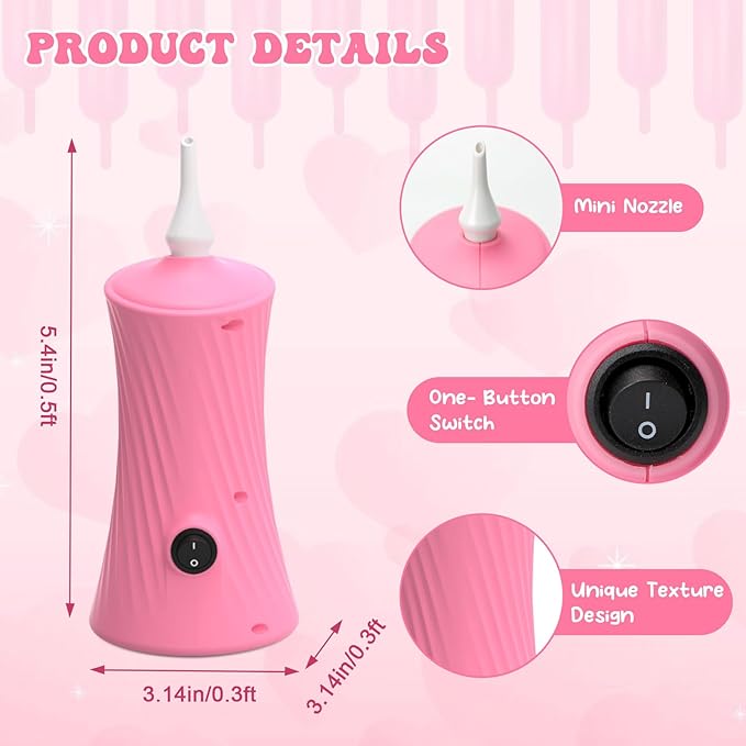 206 Balloon Pump Electric Air Pump for Long Balloon Inflator Blower for Foil Twisty Animal Balloons for Birthday Party Celebration Balloons Decorations