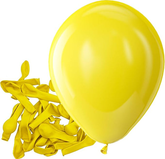 Bezente Yellow Balloons Latex Party Balloons - 150 Pack 5 inch Matte Small Yellow Helium Balloons for Birthday Wedding Bridal Shower Summer Party Decorations