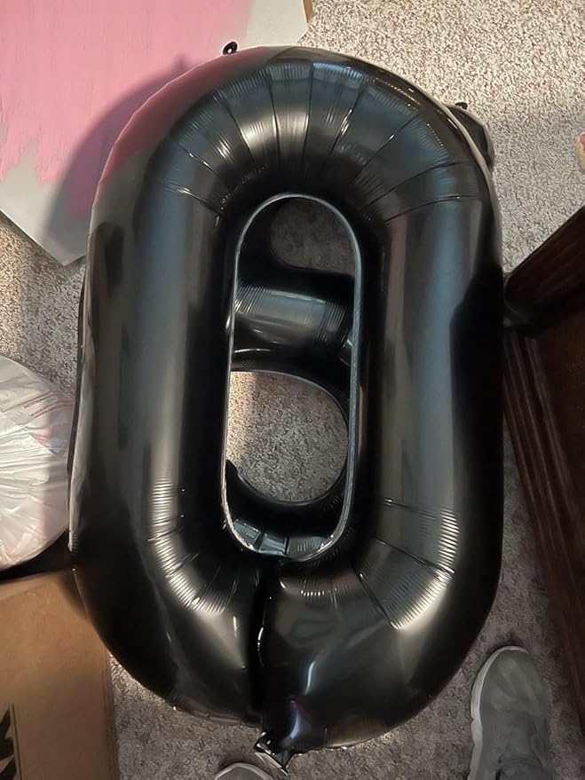 40 inch Number Balloon 0-9 Black Large Number 0 Balloons,Digital Balloons for Birthday Party Celebration Decorations Supplies, Helium Foil Number Balloons for Wedding Anniversary