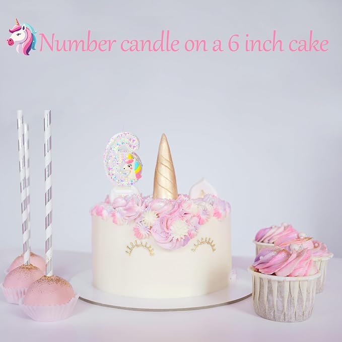 Cake Decorations- Number 6 Candle, Birthday Candles for Cake, Birthday Party Supplies, Birthday Cake Topper, Cartoon Theme Party Favors