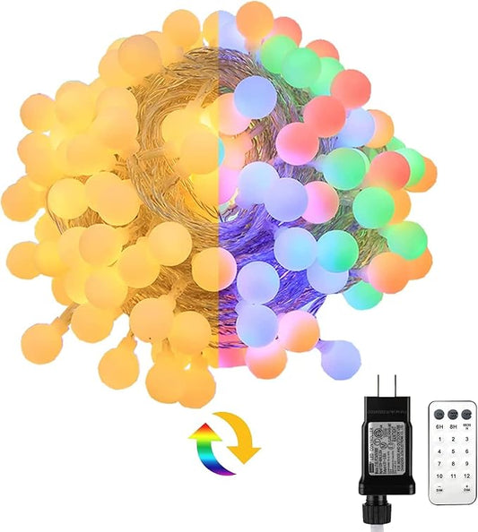 Globe String Lights 180 Feet 300 LED,Plug in Fairy String Lights with Remote Timer Extendable, 11 Modes Indoor Outdoor Color Changing Lights for Wedding Bedroom Classroom Patio Garden