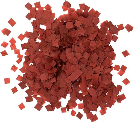 Ultimate Confetti, Maroon Biodegradable Confetti Squares - Flame-Resistant and Slow-Falling Tissue Paper Confetti for Cannon and Launcher use – Best for Celebrations - 1 lb, 16 oz