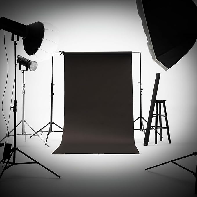 Kate Seamless Paper Backdrop Black Seamless Backdrop Paper Rolls (53''x16.4' Jet)