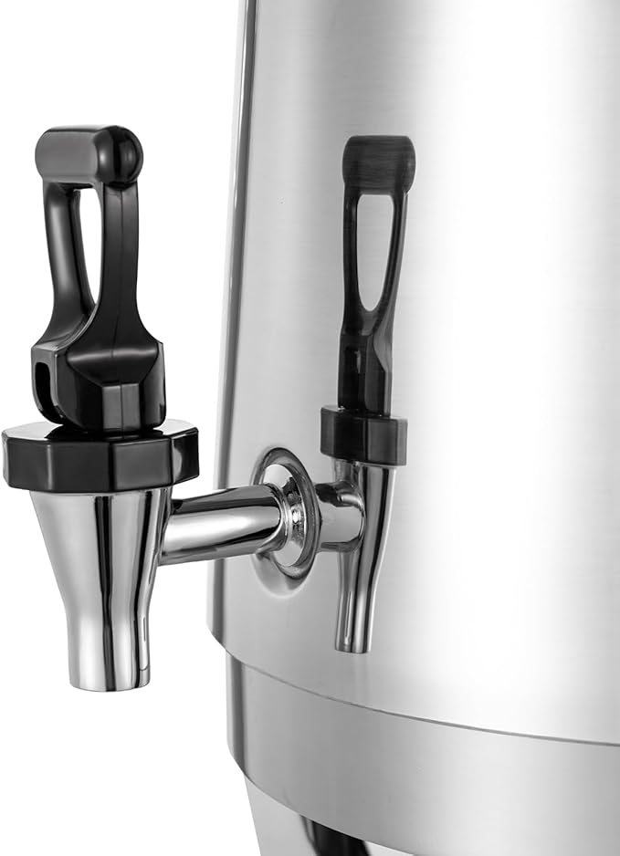13L/3.43Gal Beverage Dispenser, Stainless Steel Hot Cold Drinks Urn with Fuel Stand, Thermal Tea Juice Milk Coffee Chafer Dispenser with Faucet for Parties Buffet Commercial Use (silver)