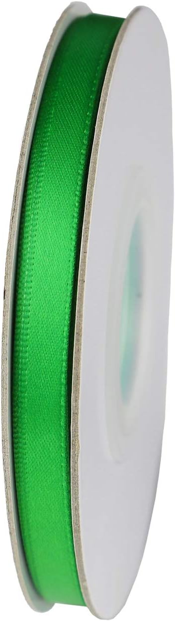 ITIsparkle 1/4" Inch Double Faced Satin Ribbon 50 Yards-Roll Set for Gift Wrapping Scrap Books Party Favor Hair Braids Baby Shower Decoration Floral Arrangement Craft Supplies, Emerald Ribbon