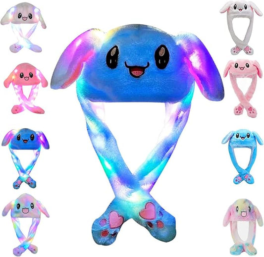 umbresen Bunny Hat Ear Moving Jumping Rabbit Hat Funny Plush Cap for Kids