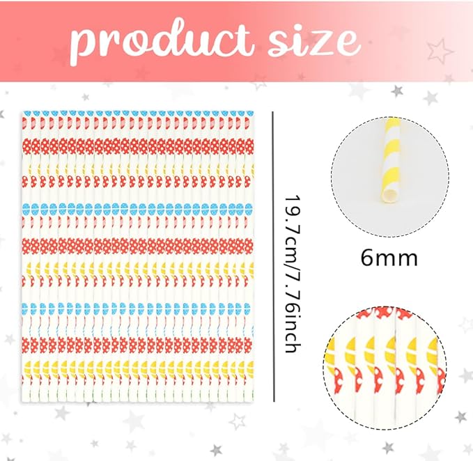 100 Pcs Hapyy Easter Paper Straws, Disposable Drinking Straws for Juices Coffee Easter Party Supplies Decorations Biodegradable Spring Birthday Party,Wedding Decorations Supplies