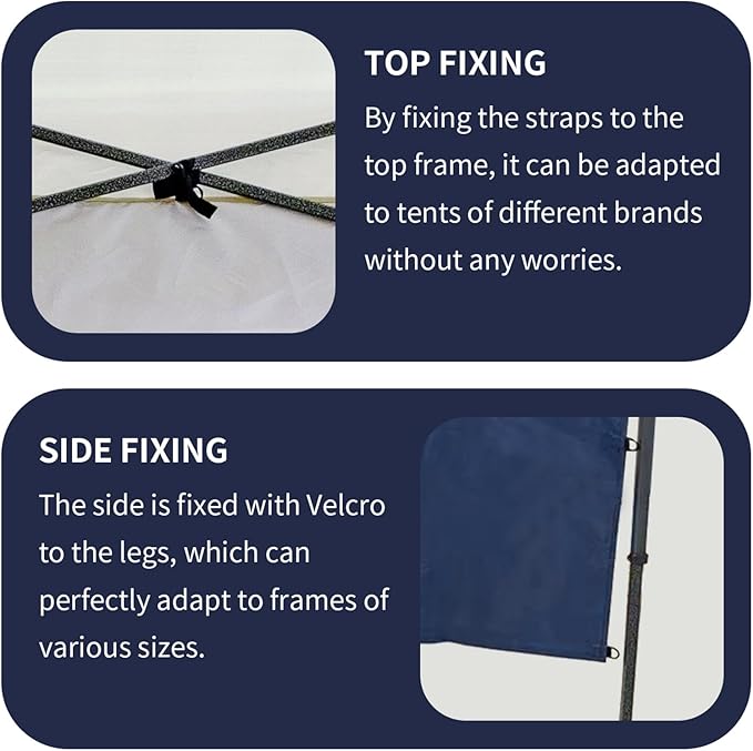 Instant Canopy Tent SunWall Waterproof Tent Sidewalls for 10x10 Pop Up Canopy 1 Pack Sidewall Only, Navy Blue