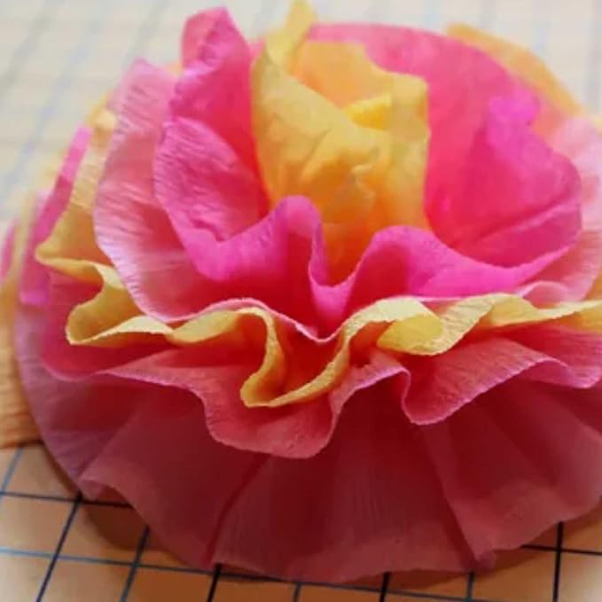 GAKA Pink Crepe Paper Streamers 1.8 Inch Wide 82 Feet Per Roll,6 Rolls 3 Color,Party Streamers for Wedding Birthday Party Decorations
