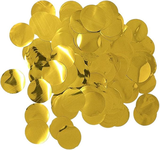 Ultimate Confetti, Circle 1 Inch Gold Mylar Shiny Foil Metallic Confetti - Round Lightweight and Slow-Falling Party Confetti for Cannon and Launcher Use - Best for Celebrations - 1 lb, 16 oz