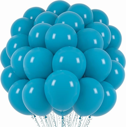 Voircoloria Peacock Blue Balloons, 66pack 12inch Teal Blue Latex Party Balloons for Wedding, Birthday, Graduation, Bridal Shower, Baby Shower, Gender Reveal, Anniversary Party Decorations