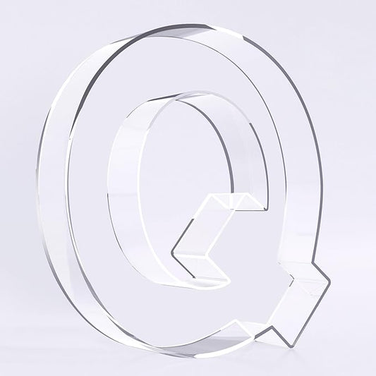 Ledido 10’’ Acrylic Letter Charcuterie Board Box, Reusable Fillable Serving Tray for Candy Cake Fruit Snack, Easy-Clean Acrylic Charcuterie Tray for Birthday Anniversary Party Decorations, Letter Q