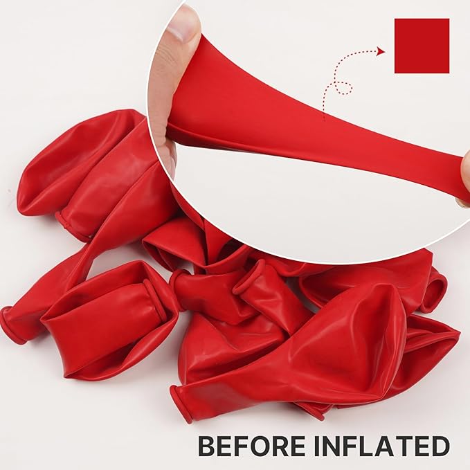 PartyWoo Red Balloons 50 pcs 5 Inch Small Mini Matte Red Latex Balloons for Graduation Wedding Independence Day Valentine's Day Memorial Day Christmas Engagement Birthday Party Decorations Red-Y57