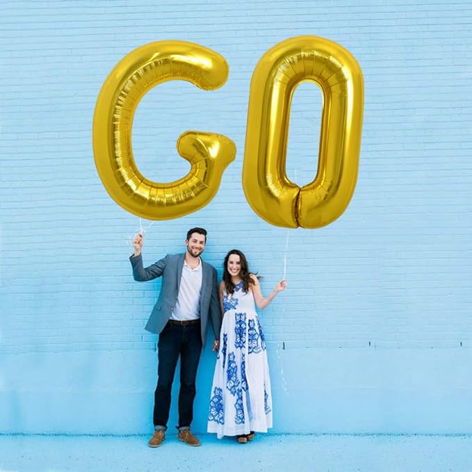 TONIFUL 40 Inch Large Gold Letter G Balloons, Foil Mylar Big Balloons for 2026 New Year Eve Graduation Wedding Baby Shower Birthday Party Anniversary Supplies Decorations