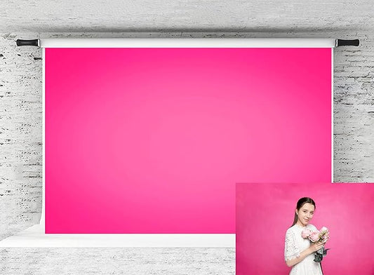 Kate 10X6.5ft Hot Pink Photography Background Portrait Backdrop for Birthday Party Photo Studio Props