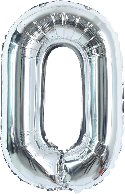 TONIFUL 40 Inch Large Silver Letter O Balloons Helium Balloons,Foil Mylar Big Letter Balloons for 2026 New Year Eve Graduation Wedding Baby Shower Birthday Party Anniversary Supplies Decorations