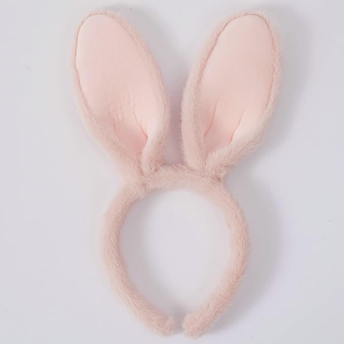 Olivemont Easter bunny ears headband for rabbit pretend play plush costume