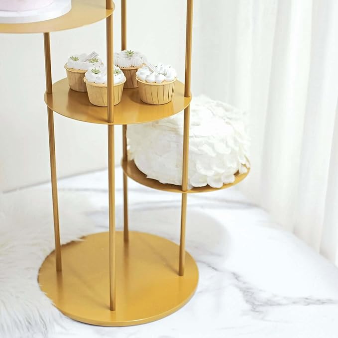 Efavormart 2 Sets of Large Metallic Gold Bird Cage Wedding Centerpiece Table Party Decor All Occasions - 9",13" Tall