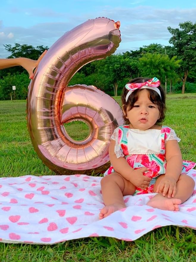 Number Balloons 1, 40 Inch One Balloons for 1st Birthday Girl Boy 1 11 21 Party Decorations Baby Shower Photo Shoot, Rose Gold 1 Balloon