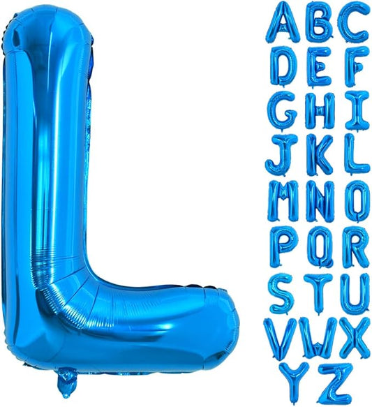TONIFUL 40 Inch Large Blue Letter L Balloon - Giant Alphabet Foil Mylar for 2026 Graduation Birthday Party, Anniversary, New Year, Graduation Supplies Decorations
