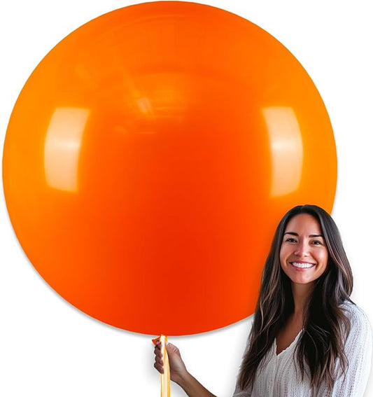 PartyWoo Orange Balloons 4pcs 36 Inch Fall Latex Helium Balloons for Birthday Baby Shower Graduation Tangerine Little Cutie Pumpkin Tropical Sunshine Boho Theme Party Decorations Orange-Y9