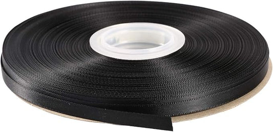 ITIsparkle 1/4" Inch Double Faced Satin Ribbon 50 Yards-Roll Set for Gift Wrapping Scrap Books Party Favor Hair Braids Baby Shower Decoration Floral Arrangement Craft Supplies, Black Ribbon