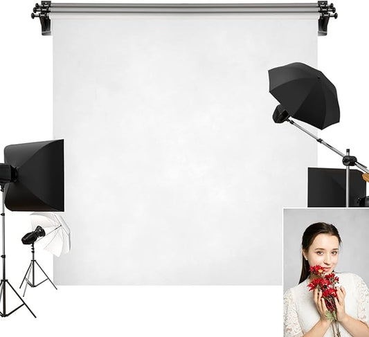 Kate 8x8ft/2.5x2.5m Silver Grey Background White Grey Backdrop Portrait Photography Texture Backdrop Photography Studio Props Photographer