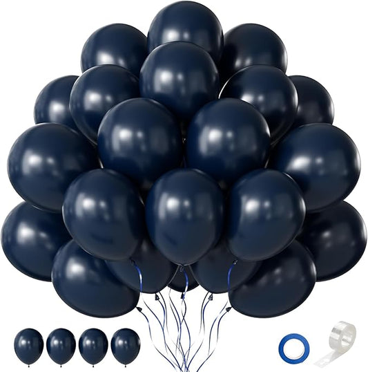 Navy Blue Balloons, 60 PCS 12 Inch Thickened Latex Balloons for Birthday Party Decoration, Graduation, Wedding, Baby Shower, Anniversary, Engagement and Balloon Garlands
