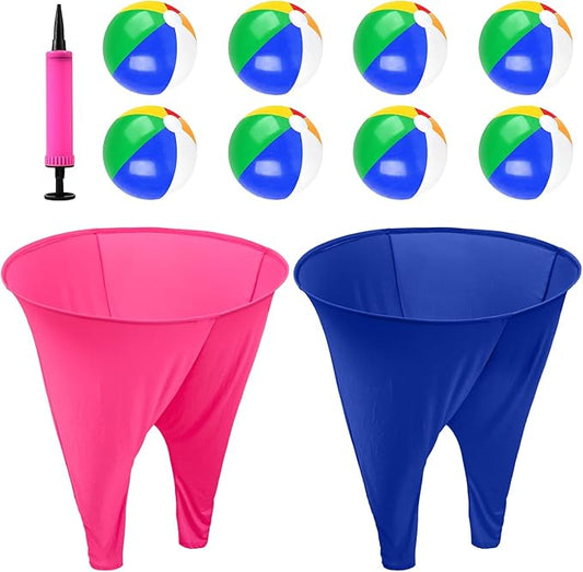 Granny Pants Yard Game Freaky Party Games Pants with Bouncy Balls and Air Pump Oversized Granny Pants Outdoor Game for Adults and Family Interactive Throwing Game for Group Gatherings