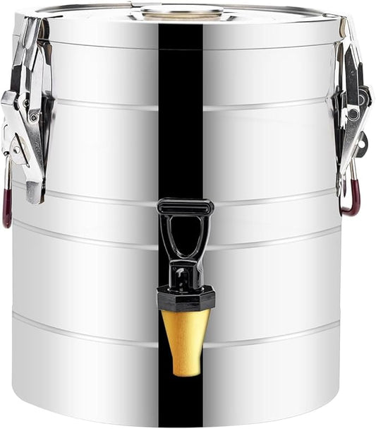 Stainless Steel Insulated Beverage Dispenser,Cold and Hot Drink Dispenser 5.28-Gallons 20 Liters Water Dispenser
