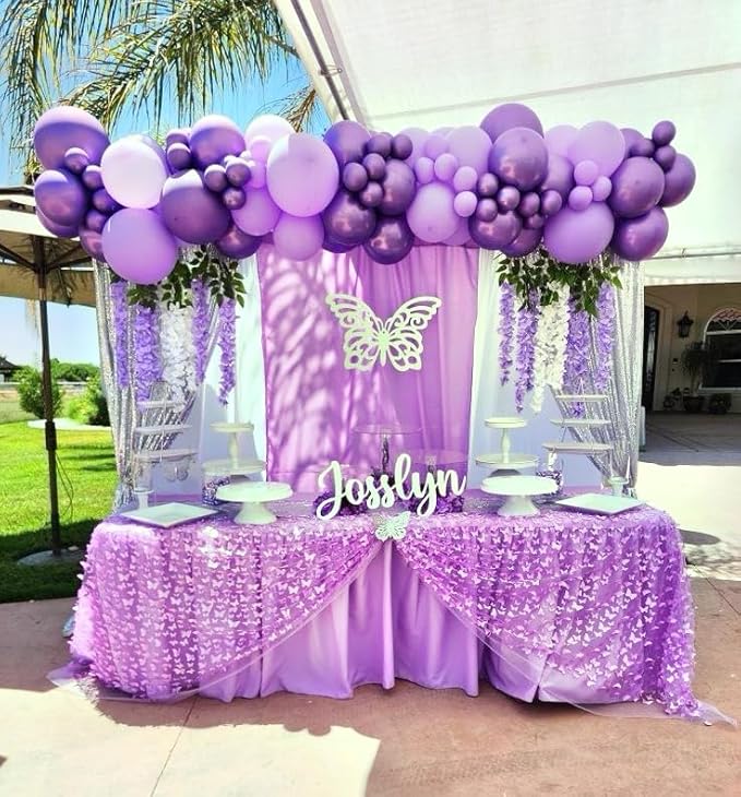 AIOZX Purple Latex Balloon Set - 50 Pcs 12 Inches Dark Purple Balloons Metallic Purple Balloons for Birthday Wedding Baby Shower Party Decoration