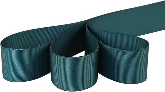 Ribbonitlux 1.5" Wide Solid Grosgrain Ribbon 25 Yards (347-Teal）, Set for Gift Wrapping, Party Decor, Sewing Applications, Wedding and Craft