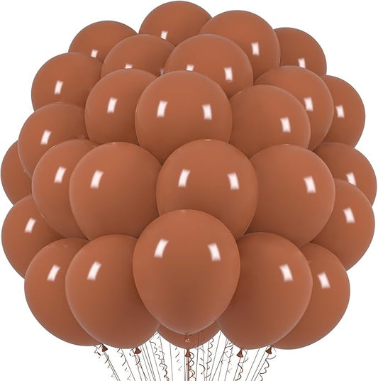 Voircoloria Coffee Brown Balloons, 66pack 12inch Tan Latex Party Balloons for Wedding, Birthday, Graduation, Bridal Shower, Baby Shower, Gender Reveal, Anniversary, Bachelorette Party Decorations