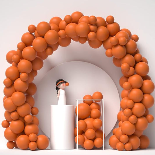 Burnt Orange Balloons Garland Arch Kit Dark Orange Balloon Different Sizes 12Inch 5Inch Fall Balloons for Thanksgiving/Baby Shower Party Decorations