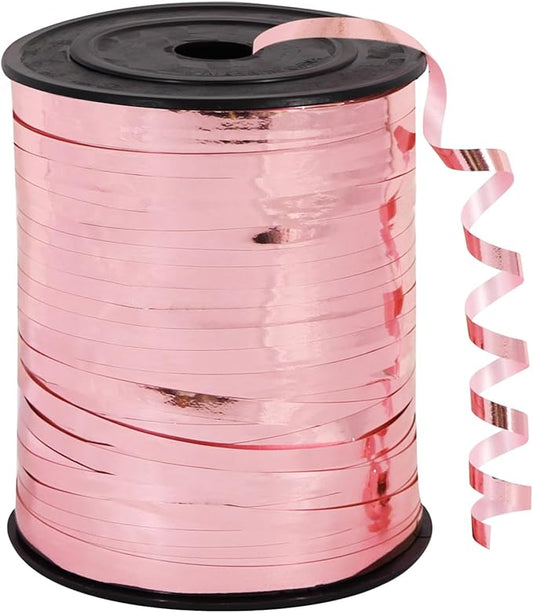 TONIFUL 500 Yards Curling Ribbon-Balloon Ribbon-Shiny Rose Gold Metallic String for DIY Decor,Gift Wrapping,Ribbons and Bows for Christmas New Year Birthday Gifts Graduation Supplies